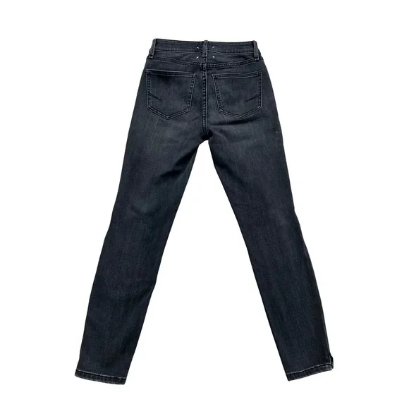 Habitual Womens High Rise Skinny Jeans Faded Black Distressed Knee Size 24 - Picture 7 of 11